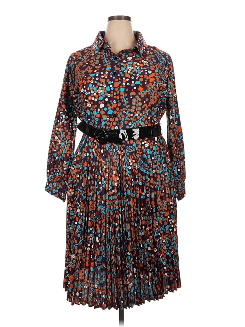 Roaman’s Collared Dress w/ Belt